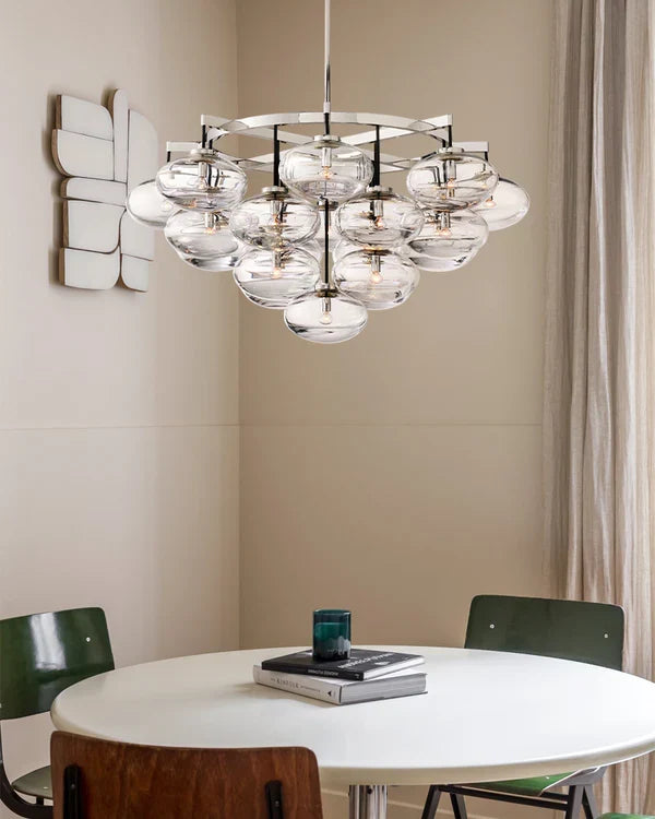 Coraline Clear Glass Round Chandelier 36"