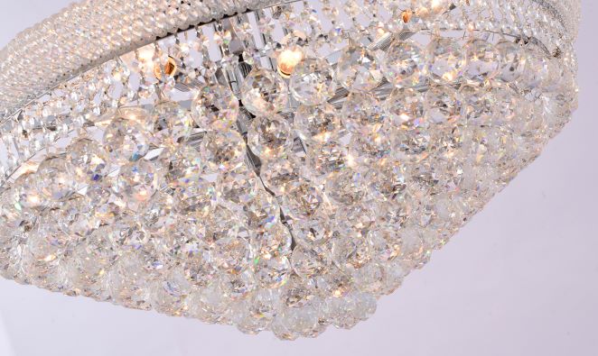 54X96 Inch 48 Lights French Empire Chrome K9 Crystal Chandelier for High Ceilings-大吊灯-Manorlights