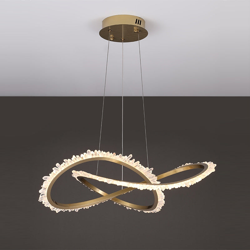 31.5 Inch Wide Modern Geode Quartz Crystal Chandelier Creative Adjustable Hanging Light-现代灯-Manorlights