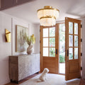 Solene Alabaster Round Flush Mount 14"-Chandelier-Manorlights