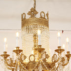51X67 Inch 42 Lights Big French Empire Brass and Crystal Chandelier for Foyer-大吊灯-Manorlights