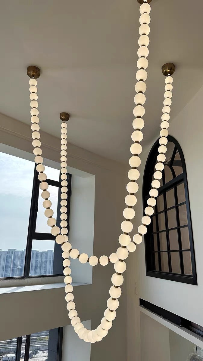 Modern Creative Pearl Necklace Chandelier-Chandeliers-Manorlights