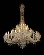 Extra Large 60 Lights Crystal Chandelier for Hotel Lobby 69"W 98"H-大吊灯-Manorlights