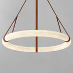Calviro Leather Round Chandelier