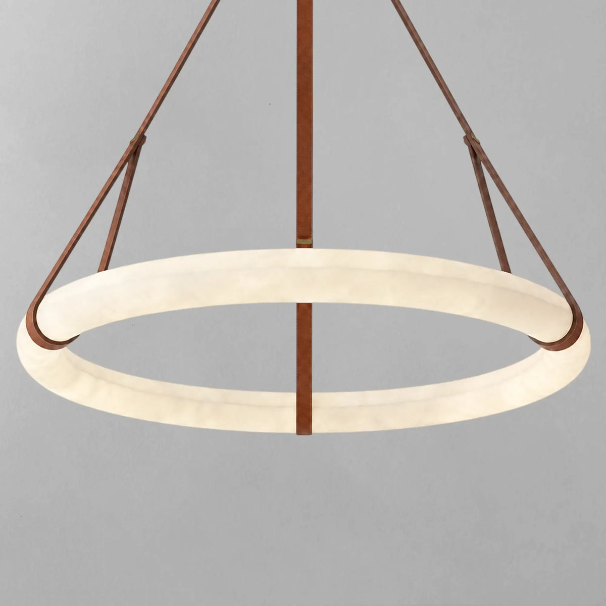 Calviro Leather Round Chandelier