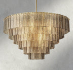 Sirene Smoke Glass Round Chandelier 41", 52", 65"-chandelier-Manorlights