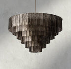 Sirene Smoke Glass Round Chandelier 41", 52", 65"-chandelier-Manorlights