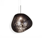Custom Lava Glass Chandelier – 36" Amber & Smoky Gray