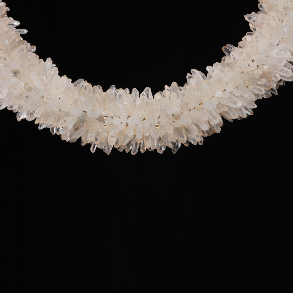 Modern Geode Quartz Crystal Chandelier Vertical Hanging Ring Pendant Light-现代灯-Manorlights
