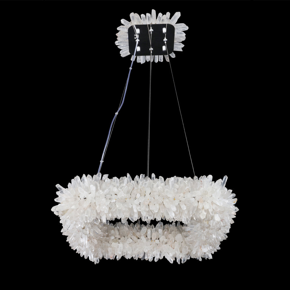 24'' Square Modern Geode Quartz Crystal Chandelier-现代灯-Manorlights