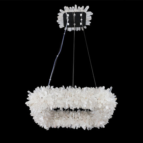 24'' Square Modern Geode Quartz Crystal Chandelier-现代灯-Manorlights