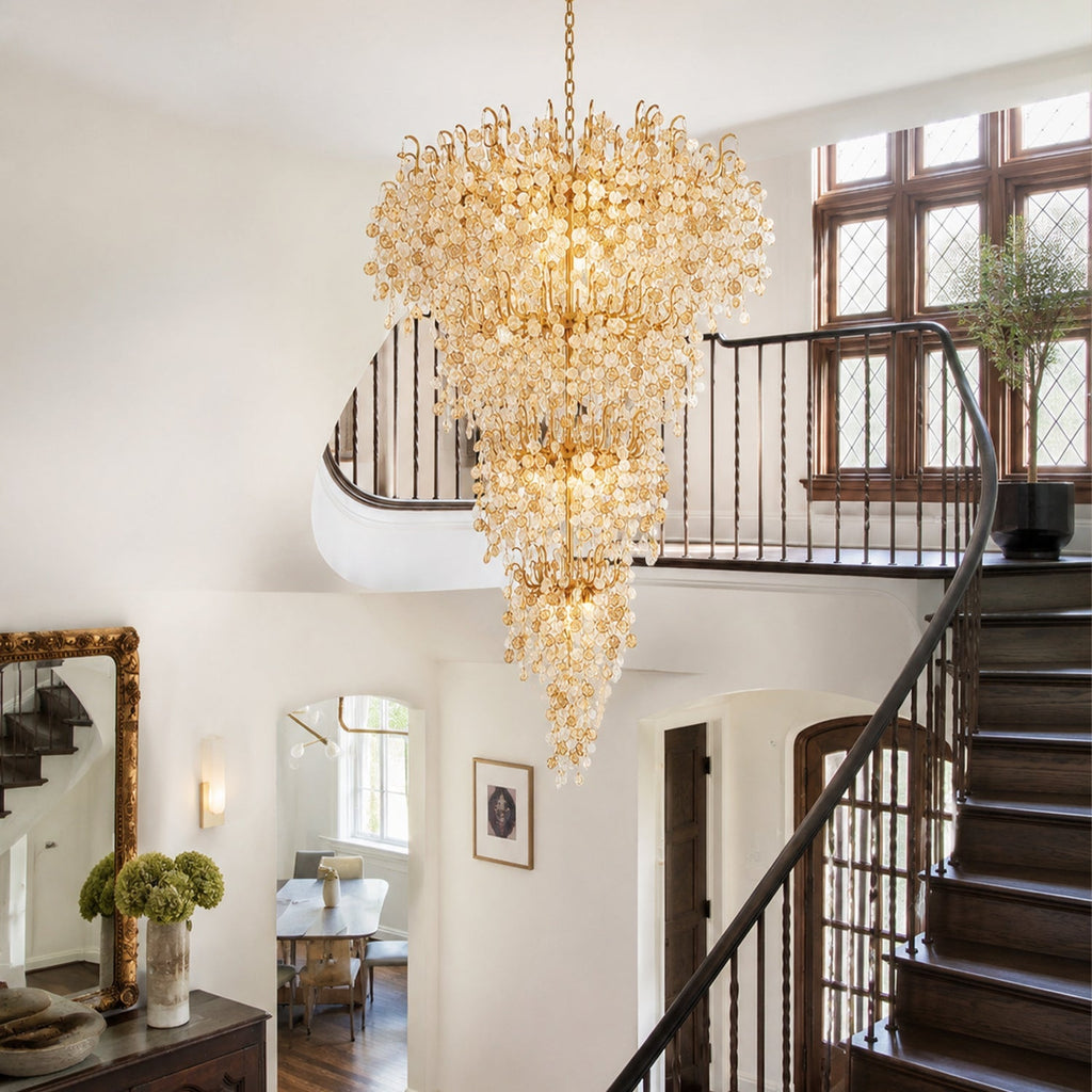 Campo Round Multi-Tier Chandelier 33-Light 47"W-Manorlights