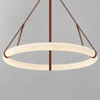 Calviro Leather Round Chandelier