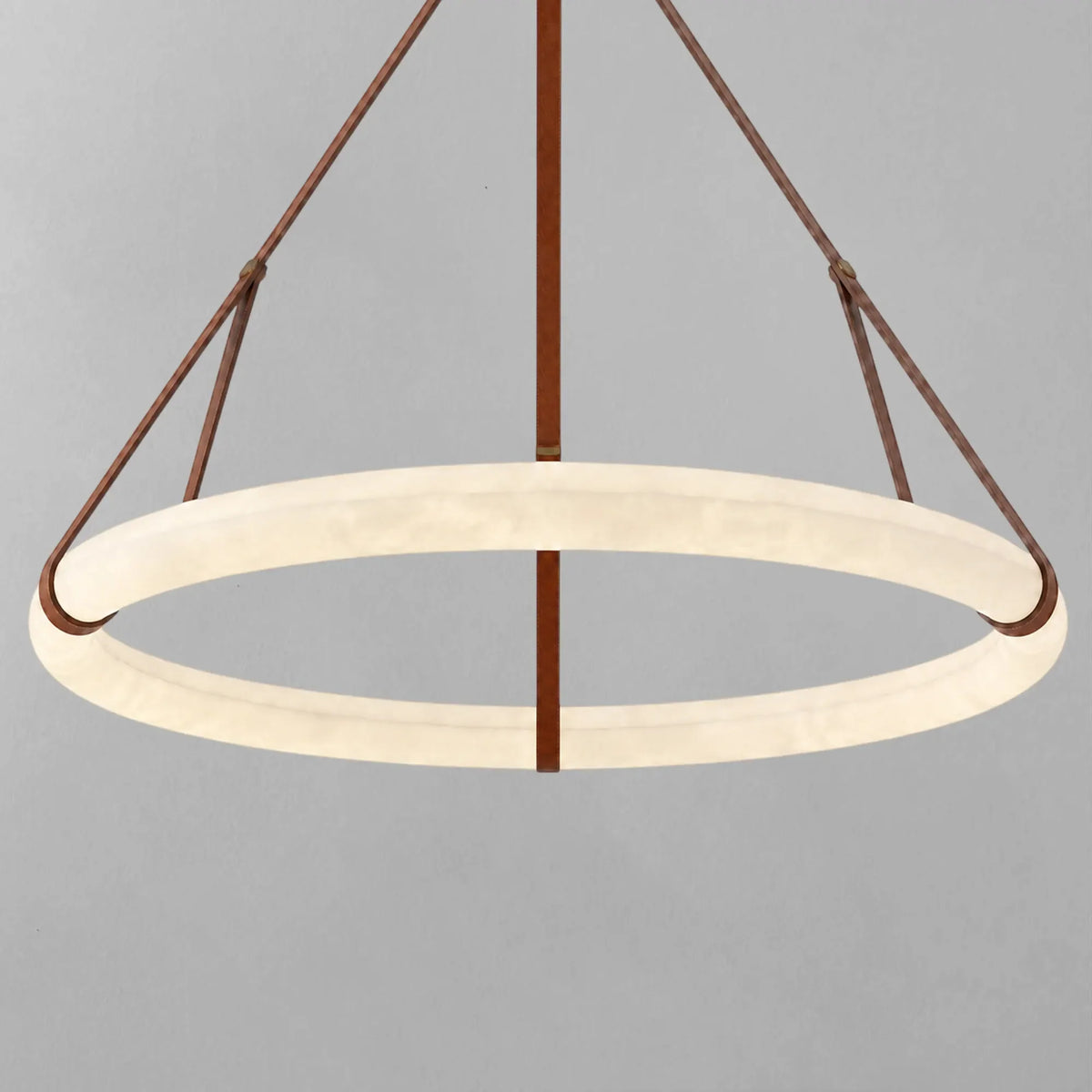 Calviro Leather Round Chandelier