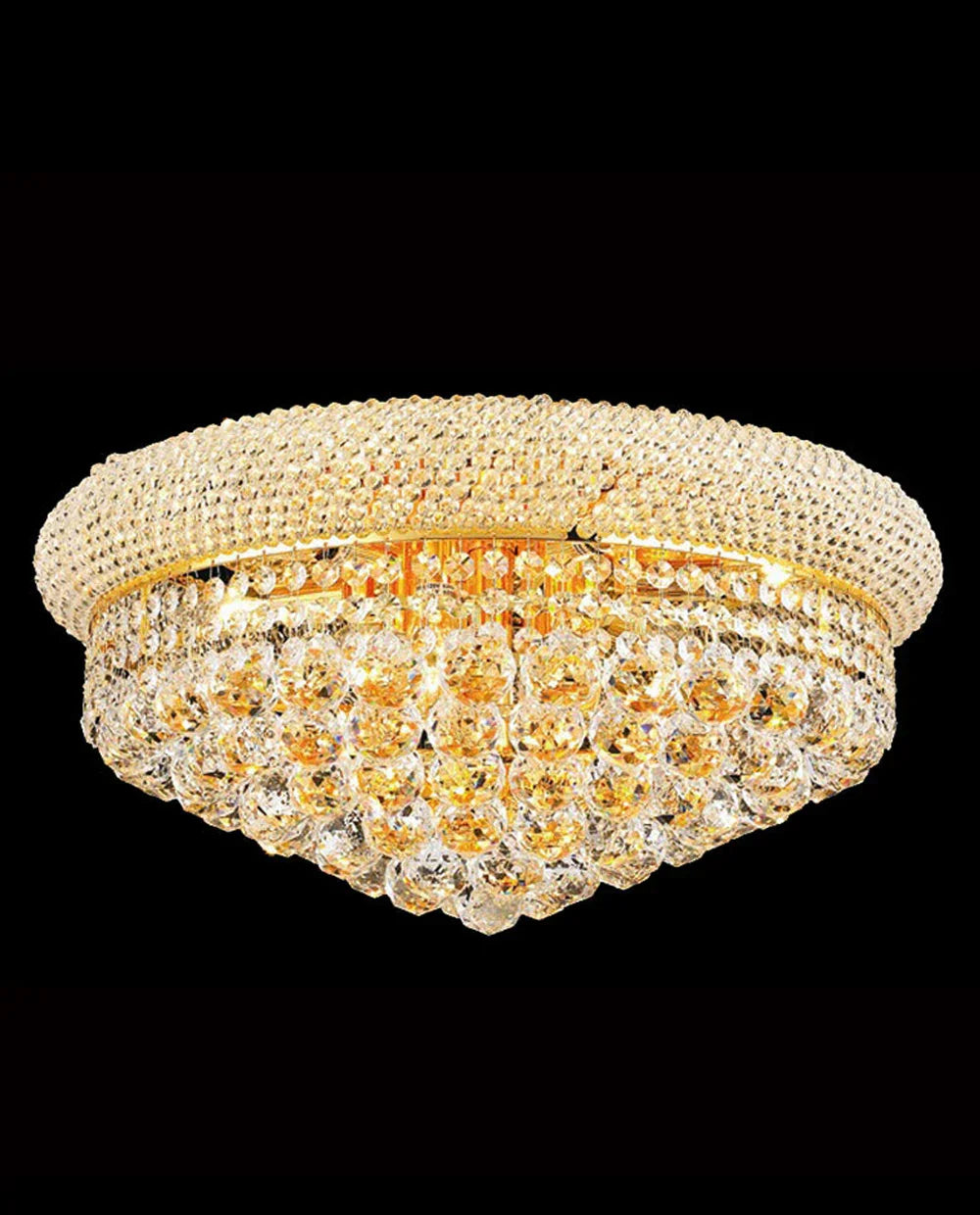 20'' Round Crystal Ceiling Light Empire Flush Mounted Crystal Chandelier-吸顶灯-Manorlights