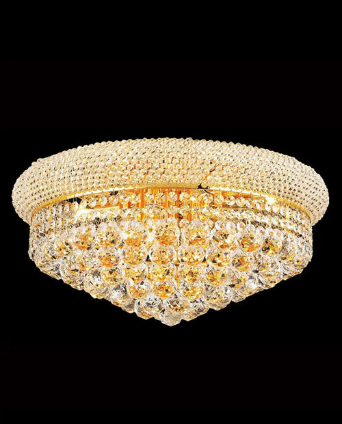 20'' Round Crystal Ceiling Light Empire Flush Mounted Crystal Chandelier-吸顶灯-Manorlights