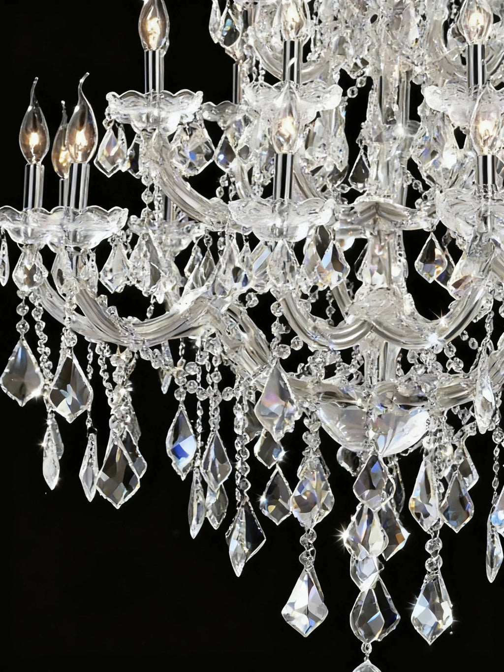37'' Big Chandelier 28 Lights Maria Theresa Crystal Chandelier for Living Room MT01L28C-吊灯-Manorlights