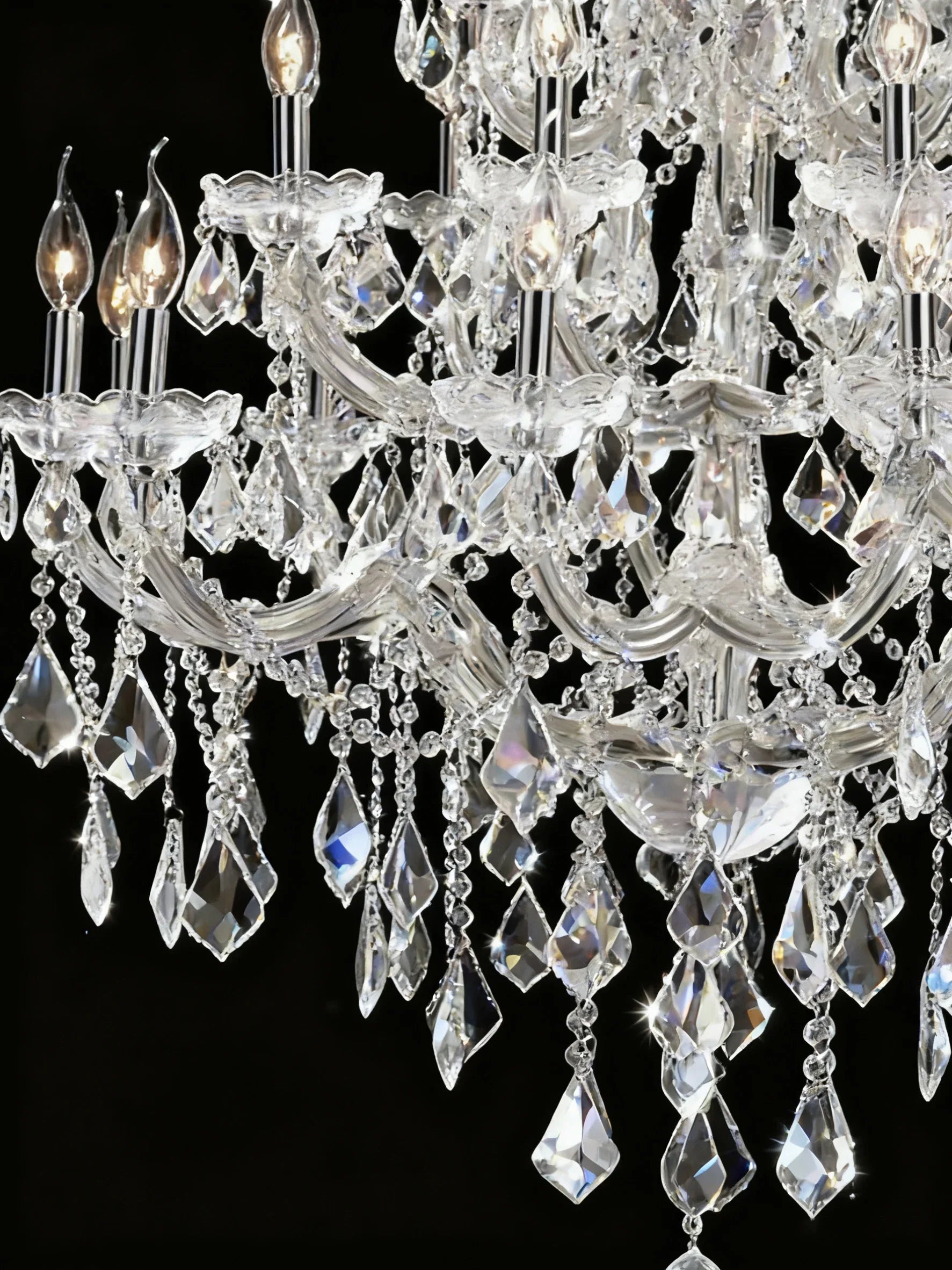 37'' Big Chandelier 28 Lights Maria Theresa Crystal Chandelier for Living Room MT01L28C-吊灯-Manorlights