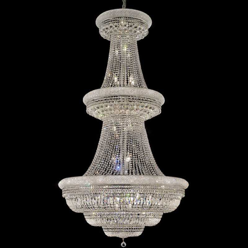 42X76 Inch 56 Lights French Basket K9 Crystal Chandelier Lighting-大吊灯-Manorlights