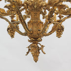 26X30 Inch 6 Lights Small Baroque Style Antique Copper Chandelier-铜灯-Manorlights