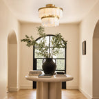 Solene Alabaster Round Flush Mount 14"-Chandelier-Manorlights