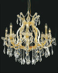 26'' Wide Gold Chandelier Light 9 Lights Maria Theresa Crystal Chandelier MT01L9G-吊灯-Manorlights