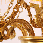 35X30 Inch 8 Lights Baroque Style Antique Copper Chandelier-铜灯-Manorlights