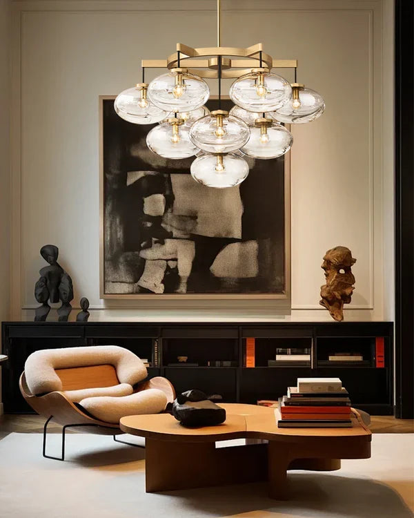 Coraline Clear Glass Round Chandelier 36"