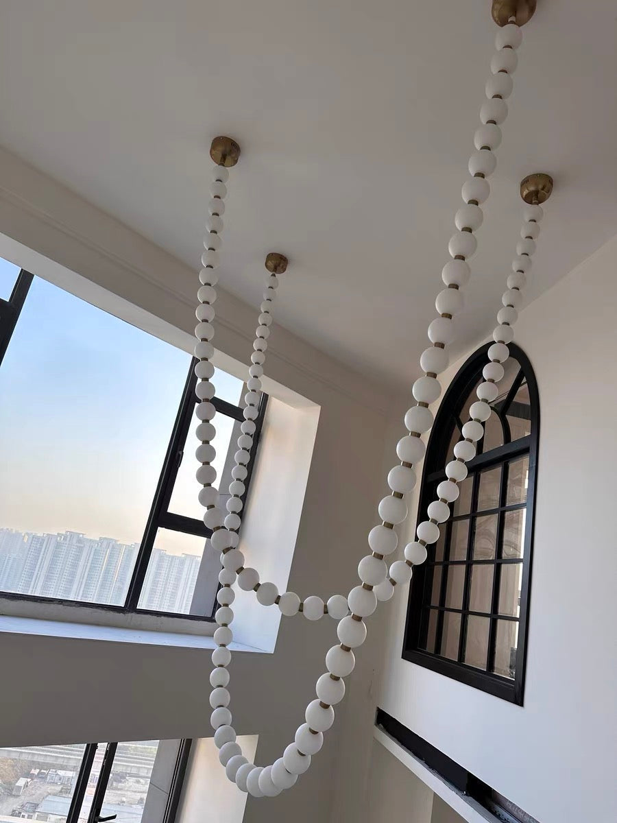 Modern Creative Pearl Necklace Chandelier-Chandeliers-Manorlights