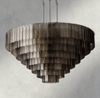 Sirene Smoke Glass Round Chandelier 41", 52", 65"-chandelier-Manorlights