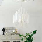 5/6 - Light Modern Branch Modeling Chandelier in White or Black for Stylish Interiors - 5 Lights / D21"*H29"WhiteWarm LightBlushlighting