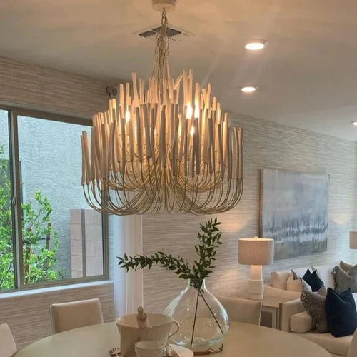 5/6 - Light Modern Branch Modeling Chandelier in White or Black for Stylish Interiors - 5 Lights / D21"*H29"WhiteWarm LightBlushlighting