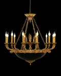 39X37 Inch 12 Lights Rococo French Empire Copper Chandelier-铜灯-Manorlights
