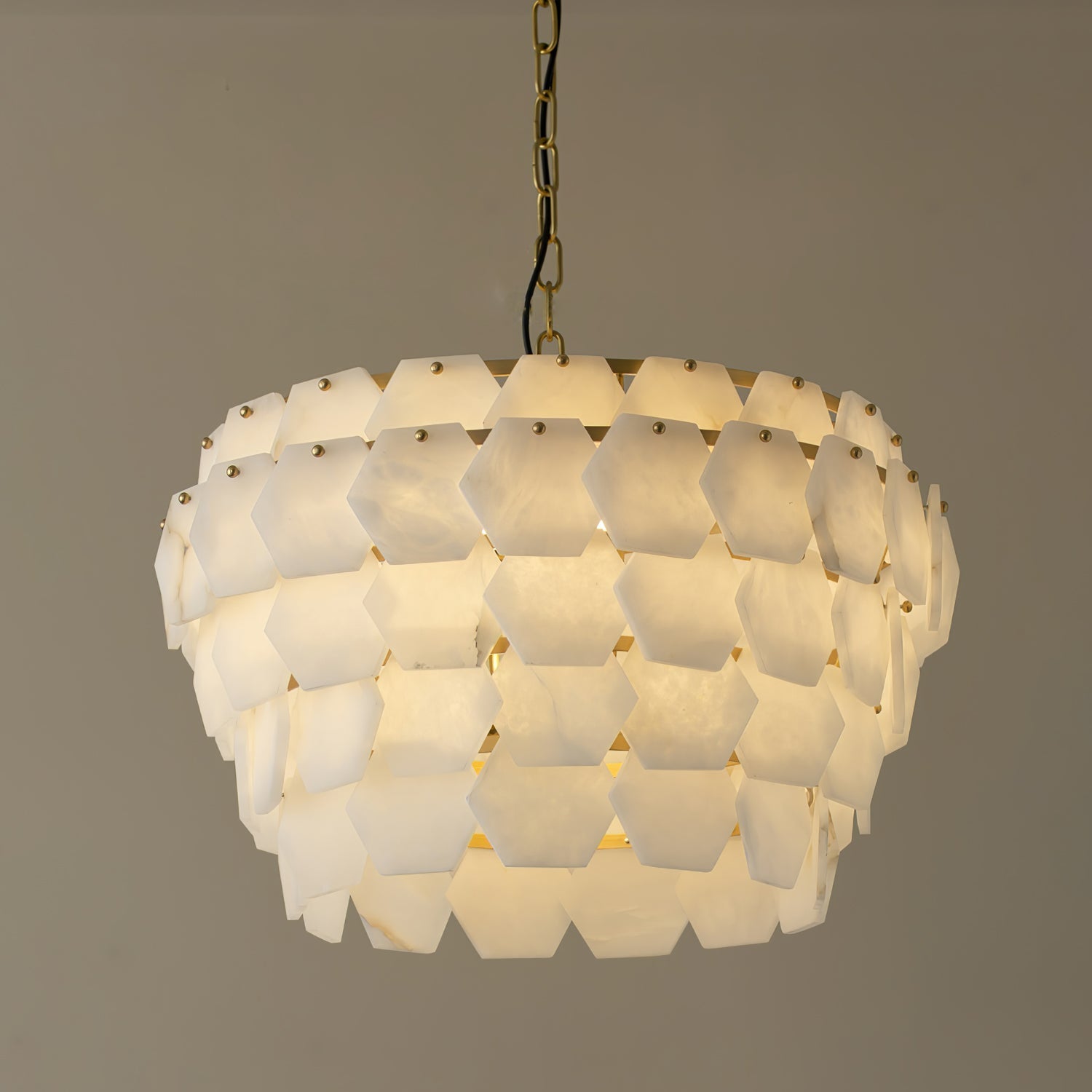 Elegant Hexa Cloud Alabaster Pendant Light-Chandelier-Manorlights