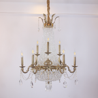 28X35 Inch 12 Lights French Empire Brass and Crystal Chandelier-铜灯-Manorlights