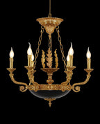 28X26 Inch 6 Lights Rococo French Empire Copper Chandelier-铜灯-Manorlights