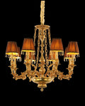 35X30 Inch 8 Lights Baroque Style Antique Copper Chandelier-铜灯-Manorlights