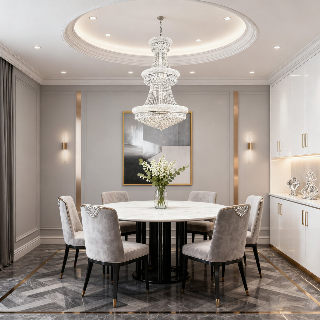 30X50 Inch 32 Lights French Empire K9 Crystal Chandelier-大吊灯-Manorlights