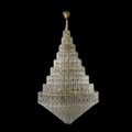 Oversized Multi-layers Honeycomb Luxury Crystal Chandelier in Gold Finish for Big Hallway/Foyer/Entryway-Manorlights