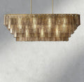 Sirene Smoke Glass Rectangular Chandelier 59", 77"-chandelier-Manorlights