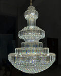 79X118 Inch Big Crystal Chandelier in Chrome Extra Large Foyer Chandelier Lighting-大吊灯-Manorlights