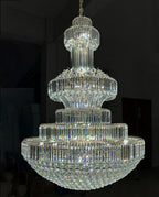 79X118 Inch Big Crystal Chandelier in Chrome Extra Large Foyer Chandelier Lighting-大吊灯-Manorlights