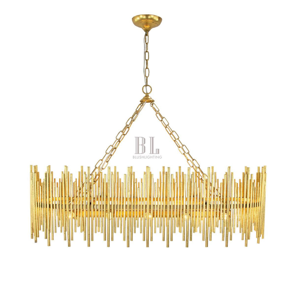 Althely 10 Lights Rectangle Pendant Chandelier-Manorlights