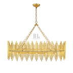 Althely 10 Lights Rectangle Pendant Chandelier-Manorlights