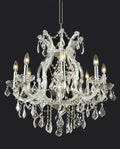 26'' Wide Chrome Chandelier Light 9 Lights Maria Theresa Crystal Chandelier MT01L9C-吊灯-Manorlights