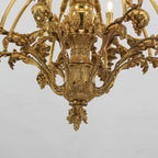 33X31 Inch 8 Lights Small Baroque Style Antique Copper Chandelier-铜灯-Manorlights