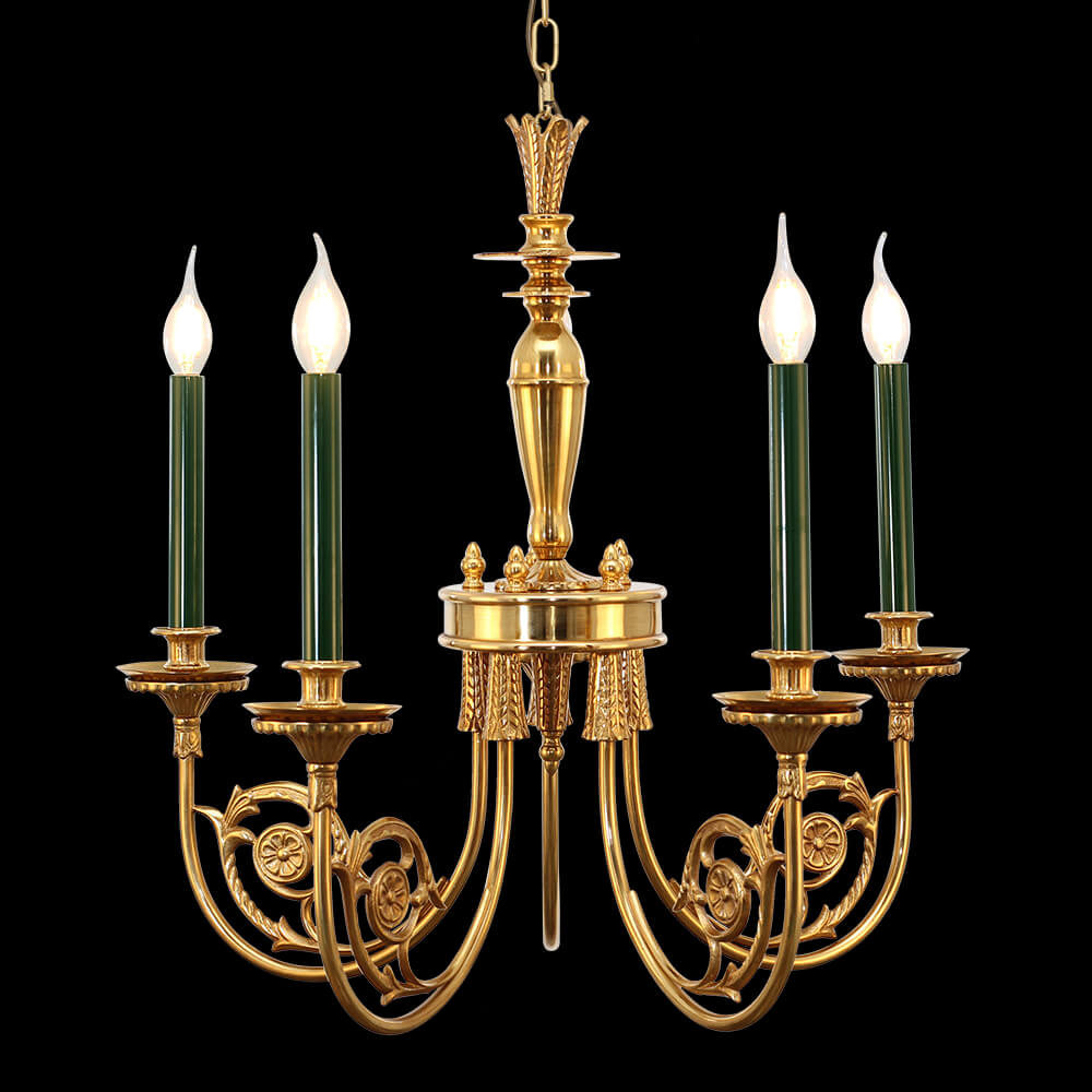 26-34 Inch Multiple Size Small Baroque Style Royal French Copper Chandelier Lighting-铜灯-Manorlights