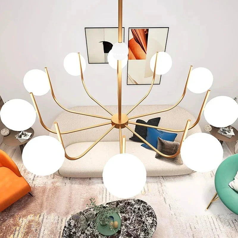 6-8-10 Lights Mid Century Modern Ceiling Light - Manorlights