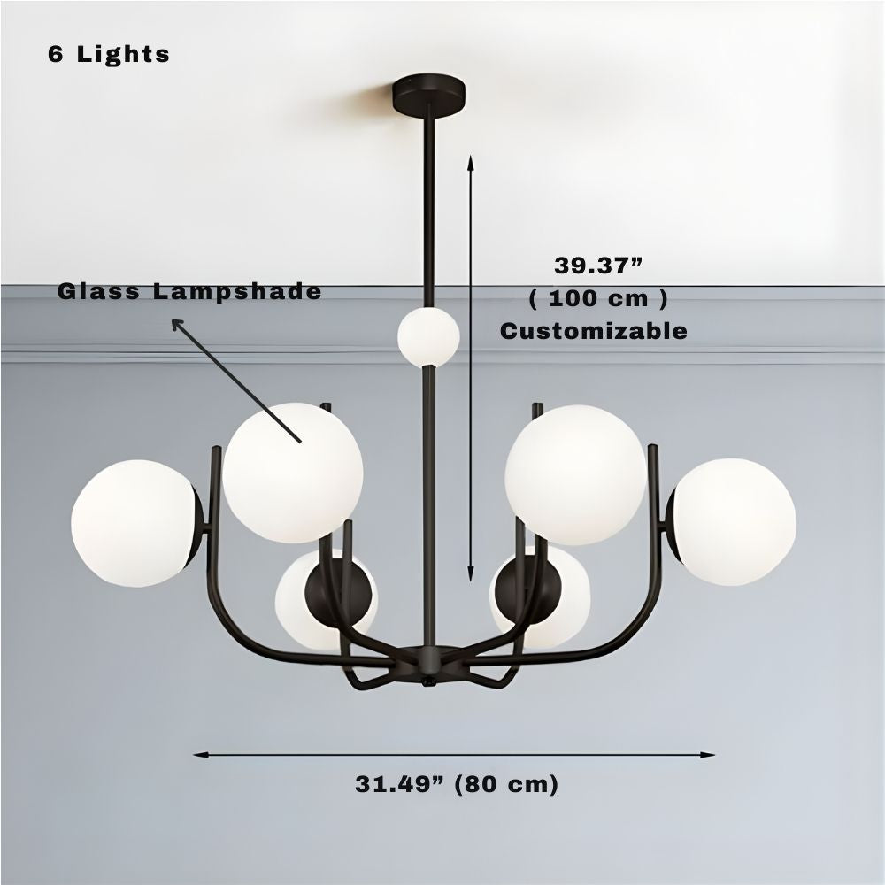 6-8-10 Lights Mid Century Modern Ceiling Light - Manorlights