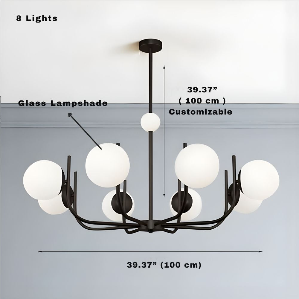 6-8-10 Lights Mid Century Modern Ceiling Light - Manorlights